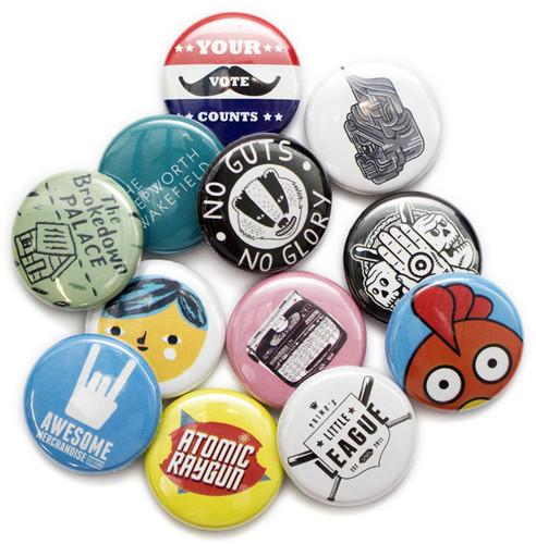 Printed Metal Badges, Shape : Round