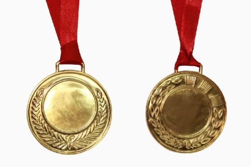 Polished Metal Medal, Shape : Round