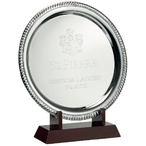 Plain Silver Plate Award, Shape : Round