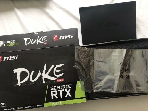 Rectangular Msi-GeForce-Duke-RTX-2080ti-11GB-GDDR6, Color : Black