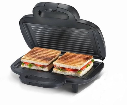 Electric Sandwich Toaster, Color : Black