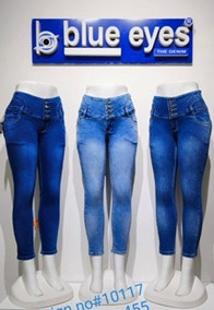 Cotton Plain Ladies Denim Jeans, Feature : Comfortable, Easily Washable, Strechable