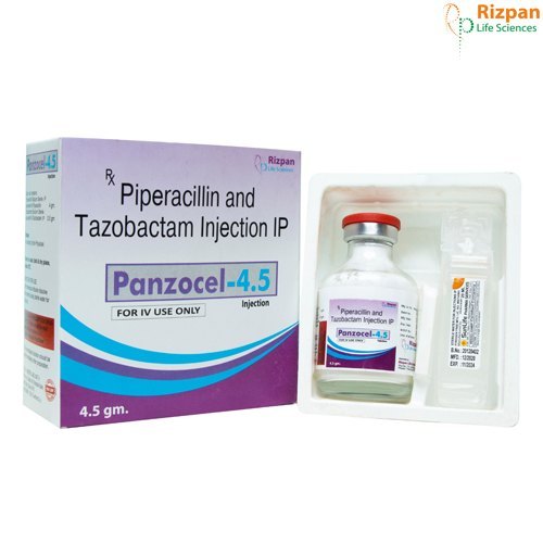 Panzocel-4.5 Piperacillin Tazobactam Injection IP, Packaging Size : 4.5g