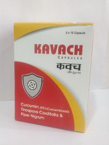 Kavach Capsule, For Safe Packing, Good Quality, Reduce Inflammation, Packaging Type : Blister