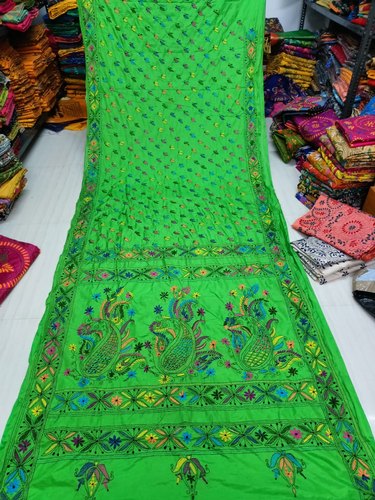 Nandys 13 Kantha Stitch Saree, Saree Length : 5.5 M (separate Blouse Piece)