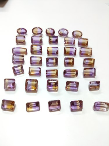 Ametrine Stone, Color : Purple-golden