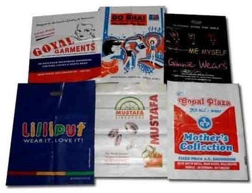 Rectangular HDPE Flexo Printed Plastic Bag, For Packaging, Shopping, Feature : Light Weight