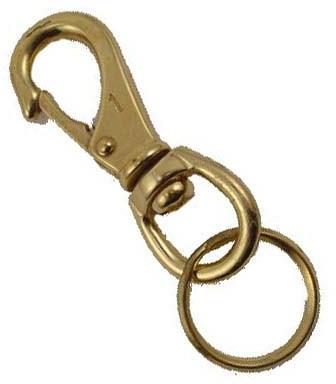 SADGURU Polished Brass Keychain, Color : Yellow