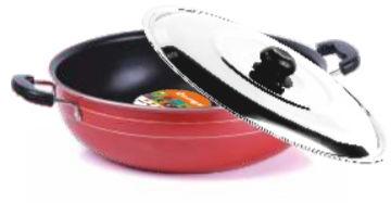 Non Stick Deep Kadai With SS Lid