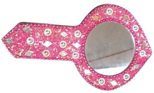 Lac Glitter Pocket Makeup Mirror, Feature : Fine Polishing, Perfect Shape