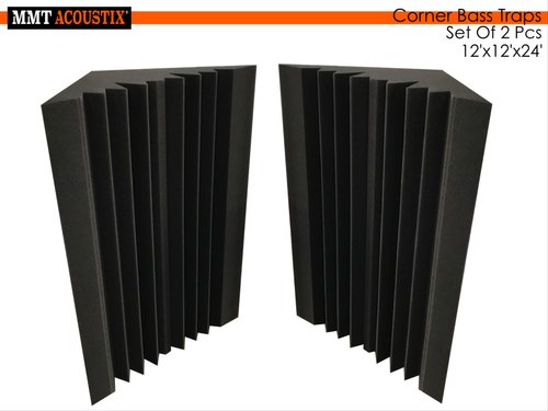 Acoustic Polyurethane Corner Bass Trap, Color : Black Orange