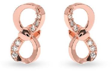 Certified Diamond Gold Earring For Ladies On This Valentines