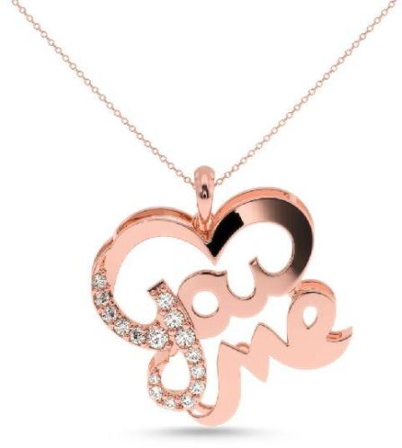 Certified Diamond Gold Pendant For Womens On This Valentines