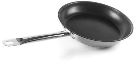 Round Stainless Steel Non Stick Frying Pan, Color : Black