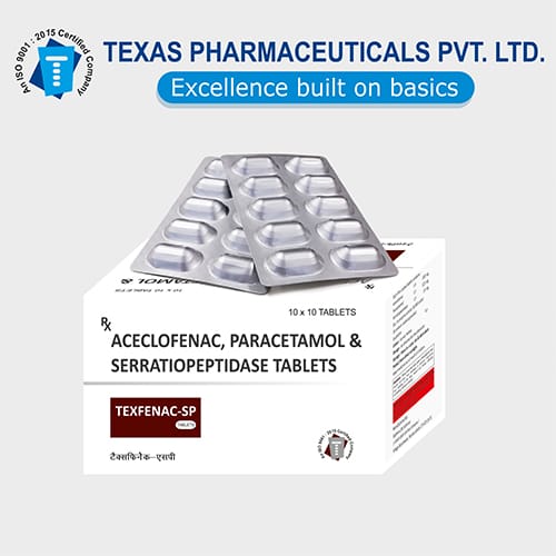 Aceclofenac, Paracetamol And Serratiopeptidase Tablets