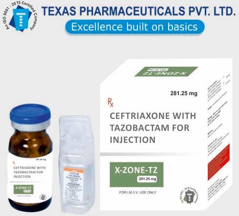 X-ZONE TZ Ceftriaxone, Tazobactam Injection