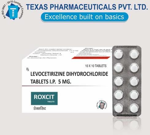 Levocetirizine Dihydrochloride Tablets, Brand Name : ROXCIT