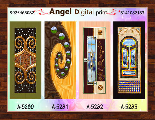 Angle Print Wood Decorative Door, Open Style : Hinged