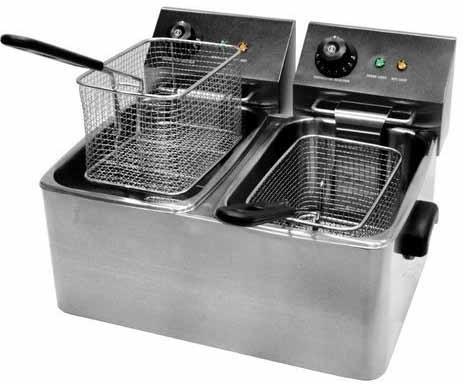 Powertek Stainless Steel Deep Fat Fryer, Voltage : 110v