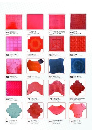 Powertek Hexagonal Rubber Paver Mould, For Flooring, Pattern : Plain