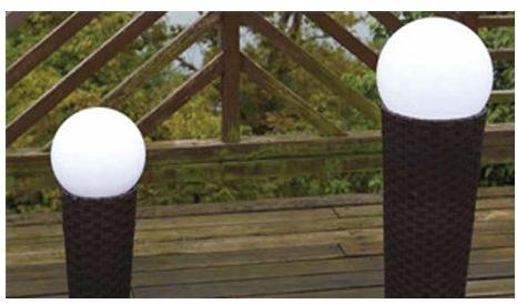 LED  Synthetic Wicker Moon Lights Lamp, For Garden, Terrace, Balcony, Hotel, Restaurants, Lighting Color : Customized