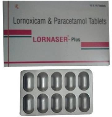 Lornaser- Plus Lornoxicam Tablets, Packaging Size : 10*10