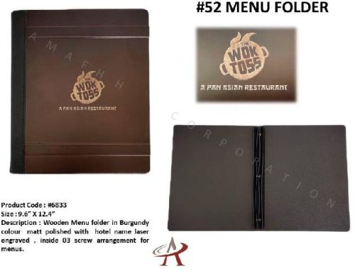 WOODEN MENU FOLDER, Feature : Reasonable Cost