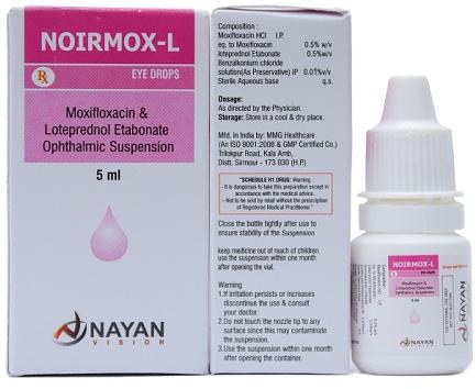 MOXIFLOXACIN And LOTEPREDNOL ETABONATE OPHTHALMIC SUSPENTION EYE DROP