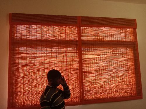 Sn Aluminium Bamboo Chick Blind, For Internal Locking, Color : Black, Dark Grey, Grey, Silver