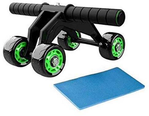 4 Wheel AB Roller With Knee Mat and Floor Wedge