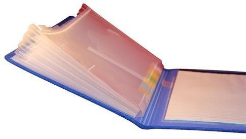 Plastic Expanding File, Color : Blue, Black, Grey 