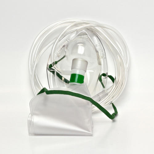 Elastic Earloop Plastic Oxygen Mask, Color : White