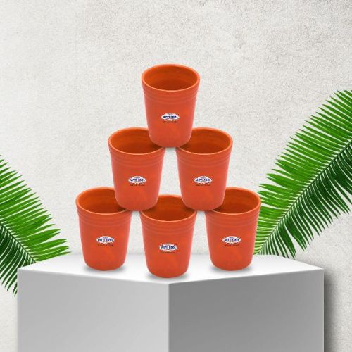 200 Ml Clay Dinner Glass Set, Color : Reddish Brown