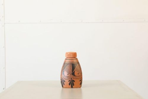 300 Ml Clay Water Bottle, Color : Reddish Brown