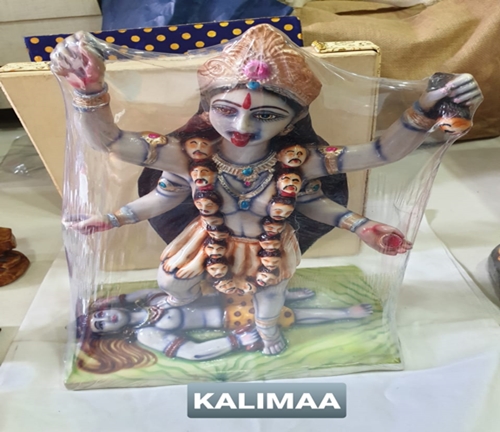 Polished Fiber Kali Maa Statue, For Dust Resistance