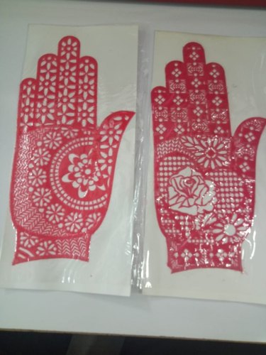 Henna Rubber Stencil, For Mehandi Design, Packaging Type : PP Plastic