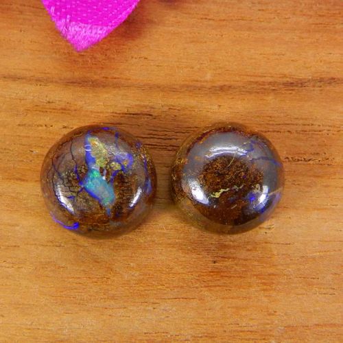 Boulder Opal Stone, Shape : Round