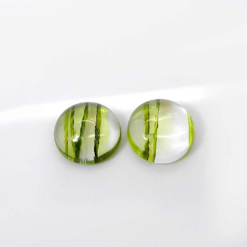 Round Chinese Green Rutile Semi Precious Stone, Size : 14mm