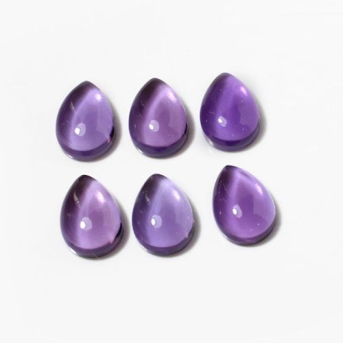  Pear Cabochon Natural African Amethyst Stone, Size :  10x7mm