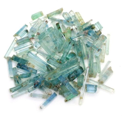 Natural Aquamarine Pencil Row