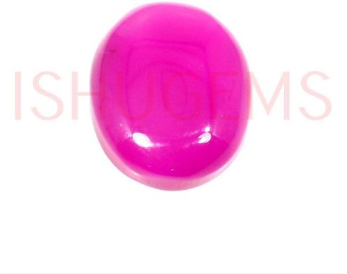 Oval Natural Fuchsia Chalcedony Semi Precious Stone, Size : 17x14mm