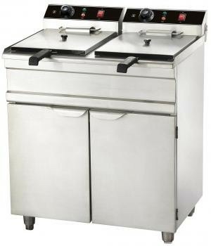 SS Double Fryer, For Kitchen, Voltage : 220V/ 50Hz