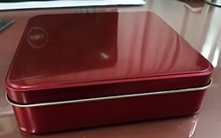 Plain Square Tin Container, Color : Maroon
