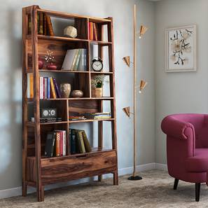 Solid Wood Bookshelf Display Unit