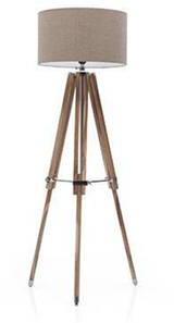 Solid Wood Tripod Floor Lamp