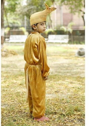 Velvet Plain Mouse Fancy Dress Costume, Color : Brown