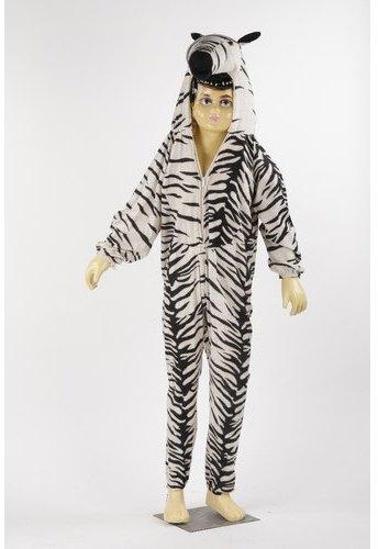 Fleece Zebra Fancy Dress Costume, Size : All Sizes