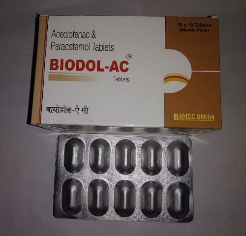 Biodol-AC Aceclofenac and Paracetamol Tablets, For Clinical, Grade Standard : Medicine Grade