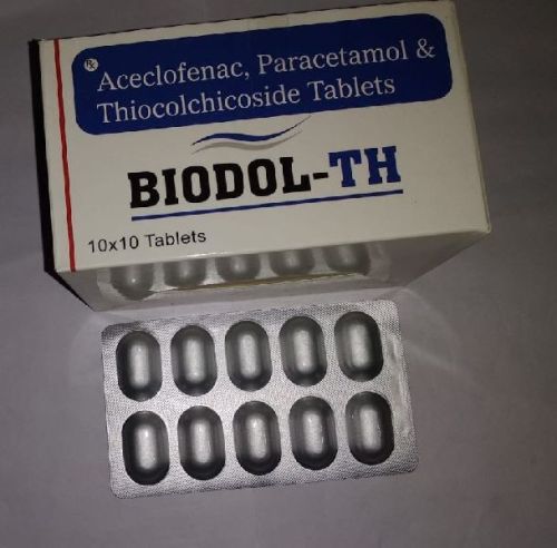 Aceclofenac, Paracetamol and Thiocolchicoside Tablets, For Hospital, Clinical