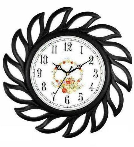 Moments Plastic Wall Clock, Color : Black